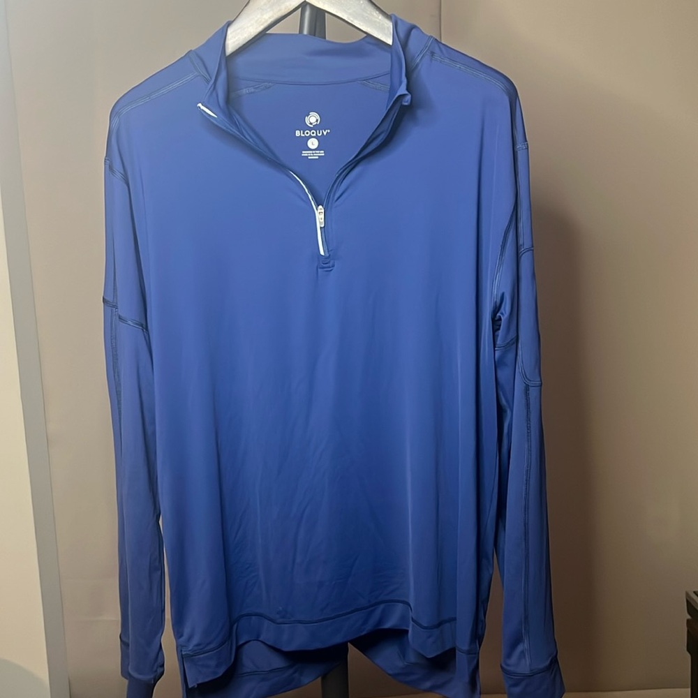 Bloq UV Men’s mock zip top- NWOT